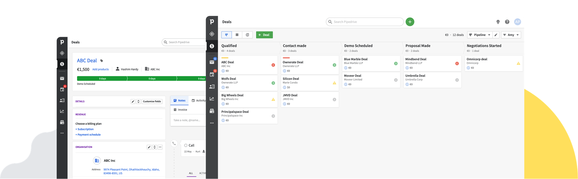 Illustrasjon av CRM-systemet Pipedrive